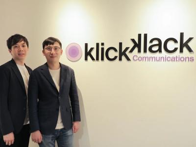 可立可 (KlickKlack) 執行長郭杰穎 (右)、營運長黃劭峰 (左)